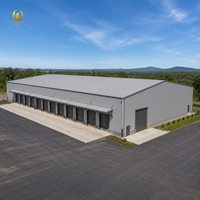 Entrepôt en structure acier durable sur mesure, plusieurs baies de chargement, conforme AISC, atelier métallique résistant aux intempéries, bâtiment de stockage et garage
