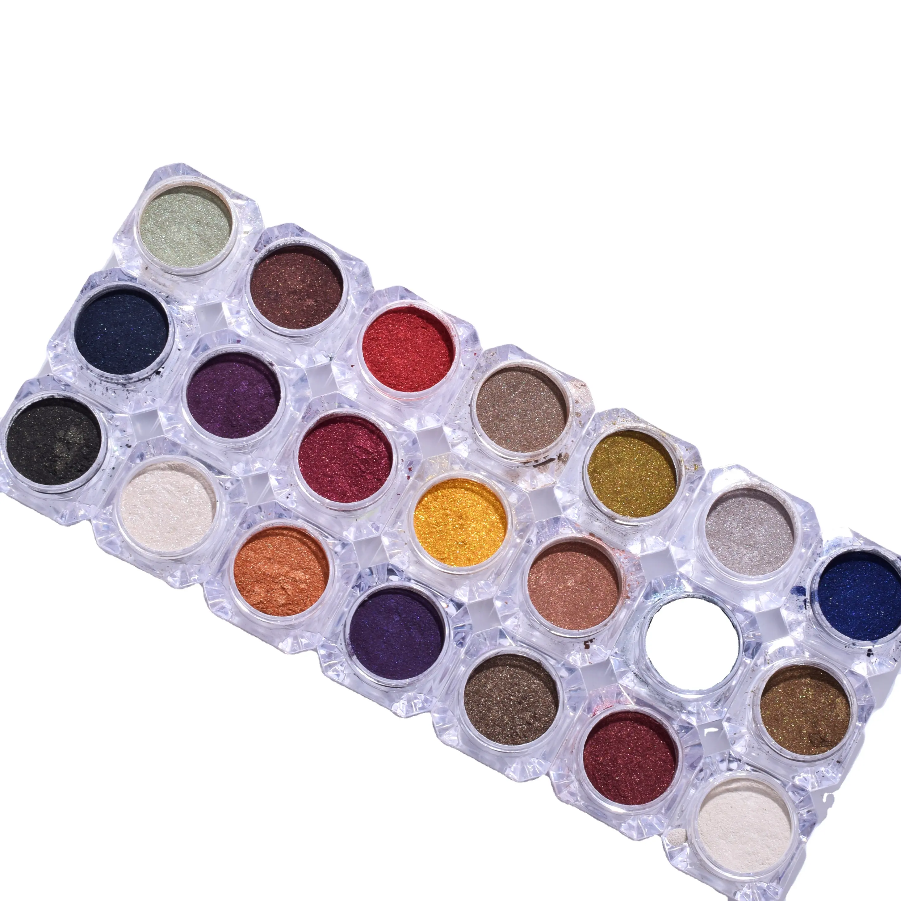 Polvo de purpurina para decoración de uñas, pigmento de color ojo de gato multicolor magnético 3d de alta calidad