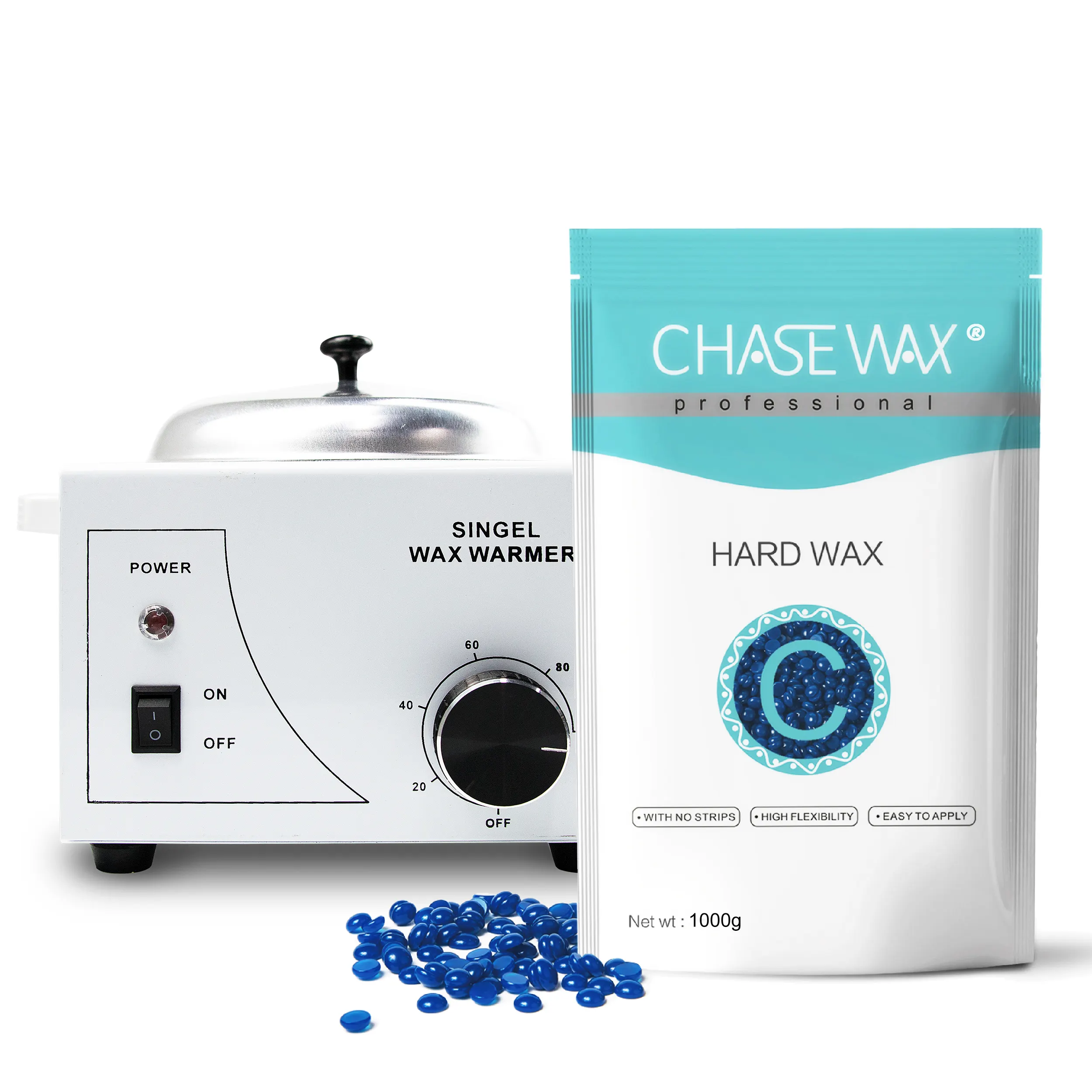 Chase Wax 1000g Blue Depilatory Hard Brazilian Wax Beads Body Depilatory Wax For Salon