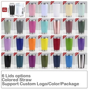 Ly giữ nhiệt thép không gỉ tráng bột, in logo tùy chỉnh, hai lớp, dung tích 30oz và 20oz, dùng cho xe hơi và du lịch - Product Image 2