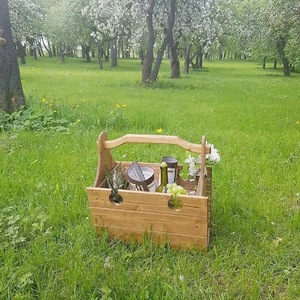 <b>Wooden</b> Folding Outdoor <b>Table</b> Solid Wood Rustic Design Portable Multi Functional Wine Glass <b>Table</b> For Picnic Use - Product Image 4