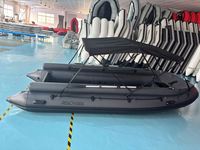Bateau pneumatique à propulsion à jet de 15,4 pieds, capacité de 8 personnes, avec auvent pliable, support pour cannes à pêche, ancre à montage sur le mât avant, pour la pêche, fabriqué en Chine