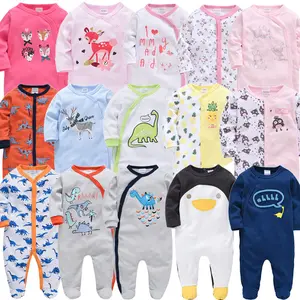 नवजात शिशुओं के कपड़े रोम्पर बेबी गर्ल्स और लड़कों के रोम्पर शिशु कपड़े बेबी यूनिसेक्स 100% सूती कपड़े थोक