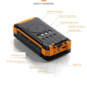 <span class=keywords><strong>Chargeur</strong></span> <span class=keywords><strong>solaire</strong></span> portable extérieur pliable haute <span class=keywords><strong>capacité</strong></span> 20000mAh batterie externe à charge rapide lumières LED Double sortie USB 5W - Product Image 3