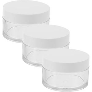 Pot en plastique PET transparent à paroi épaisse de 30g, 50g, 100g, 150g, 200ml, 250ml, avec logo personnalisé imprimé pour l'emballage cosmétique - Product Image 1