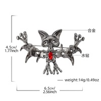 Broche de Murciélago de Halloween, Pin de Alta Gama, Accesorio para Mujer, Joyería