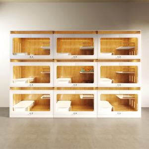 Di lusso Vintage in legno massello di pino gabbia per gatti in vetro temperato pannelli ventilati multistrato per negozi di <span class=keywords><strong>animali</strong></span> uso domestico per l'estate - Product Image 6