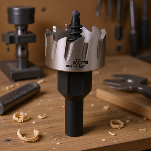 Scie cloche HSS Ttake 38 mm fabriquée en Italie pour le perçage du bois et du métal - Product Image 3