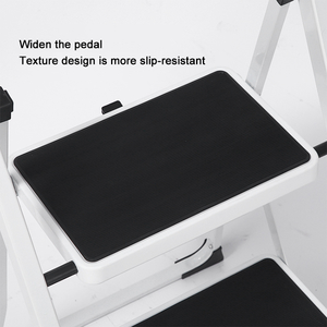 Escalera plegable de 2 escalones de <span class=keywords><strong>Vigo</strong></span> de diseño industrial moderno, acero negro certificado para uso en el hogar, la cocina y el almacén - Product Image 6