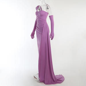 فساتين سهرة زفاف 2022 فستان حفلة المشاهير للمناسبات الرسمية بأكمام طويلة وكتف واحد أنيق - Product Image 3