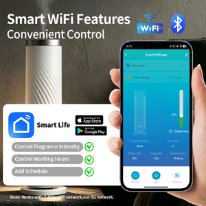 Difusor de Aroma Eléctrico de Escritorio sin Agua, Ambientador Automático de 120 ml de Gran Capacidad, Control Remoto y por WIFI - Product Image 2