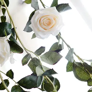 Flores di spedizione a goccia da 180cm artificiales Big rose vine decorativo in seta fiore artificiale personalizzato