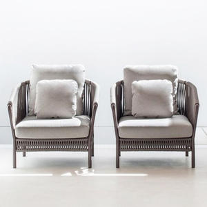 होटल बिक्री कार्यालय के लिए आधुनिक एकल रतन सोफा बुना हुआ वाटरप्रूफ अवकाश के लिए होटल बिक्री कार्यालय होमस्टे सनप्रूफ अवकाश - Product Image 1