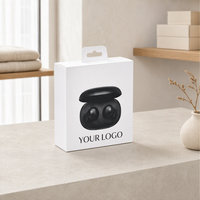 Boîte d'emballage personnalisée pour écouteurs TWS avec logo blanc, boîte de vente au détail en papier imprimée OEM pour la vente en gros de la marque