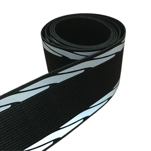 Đen cao đàn hồi Polyester đàn hồi ban nhạc màu xám Dải phản chiếu thân thiện với môi màu sắc tùy chỉnh cho đêm chạy vành đai thể thao - Product Image 5