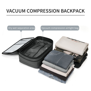 Mochila de Viaje para Portátil de Alta Gama para Hombre, Estilo Clásico, Impermeable, con Compresión al Vacío, Mochila con Bolsa de Aire USB - Product Image 4