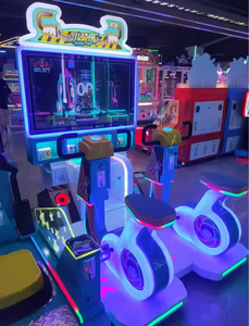 Children's Indoor Coin-Operated <b>Bicycle</b> Simulator Racing Arcade Game Machine Metal & Plastic English 2 Players 1 Year Warranty - Product Image 2
