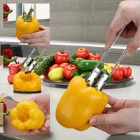 ABK IMPEX Handmatige RVS Multifunctionele Appelsnijder, -ontpitter en -schiller voor fruit en groenten, eenvoudig schoon te maken, alleen handwas, voor thuisgebruik
