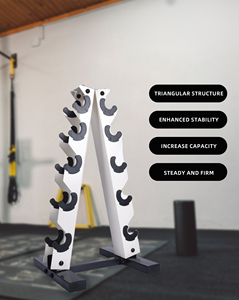 Support de <span class=keywords><strong>rangement</strong></span> vertical moderne pour haltères (5 paires) en acier – Équipement de <span class=keywords><strong>musculation</strong></span> pour salle de sport – Vente en gros usine - Product Image 5