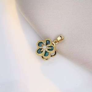 Collier de charme tournesol anti-anxiété de haute qualité pour femmes, zircon, collier anti-stress, collier tournant, bijoux - Product Image 1