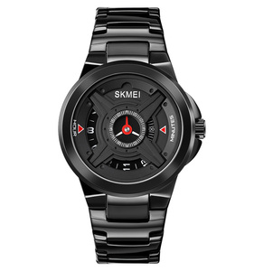 SKMEI — montre rétro de design pour hommes, en acier inoxydable, largeur 1699 - Product Image 2