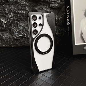 Lujosa funda de teléfono <span class=keywords><strong>Samsung</strong></span> S25 Ultra360 ° con soporte giratorio Metal de aluminio sin marco <span class=keywords><strong>Samsung</strong></span> S24 S23 funda de teléfono Ultra transparente - Product Image 2