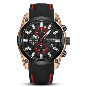 Montre sport chronographe multifonctionnelle pour homme, montre à quartz en silicone. - Product Image 5