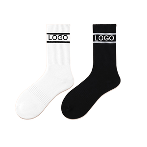 Diseñador en blanco Hombres Unisex Deporte Jacquard Algodón Crew Calcetines Bajo MOQ Alta calidad Logotipo personalizado Impresión digital - Product Image 3