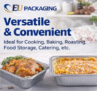 Große Aluminiumfolie-Schale 21x13 Zoll Einweg-Aluminiumfolienschale mit Deckel Robuster Dampfgarer-Behälter Catering-Lebensmittelverpackung