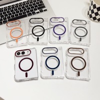 Étui de téléphone portable magnétique pliable en acrylique transparent simple, protection intégrale, anti-chute, pour iPhone Duo