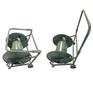 Enrouleur de câble à <span class=keywords><strong>fibre</strong></span> <span class=keywords><strong>optique</strong></span> FTTA avec chariot pliable, roues de frein, disque amovible pour le déploiement en extérieur - Product Image 1