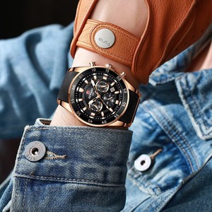 Montres pour hommes REWARD avec grand cadran, marque de luxe haut de gamme, montre de sport étanche, chronographe à quartz, date automatique, montres-bracelets - Product Image 4