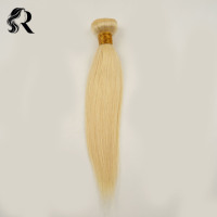 Extensions de cheveux naturels synthétiques chinois vierges, lisses comme des baguettes, teints, pointes pleines, double trame machine