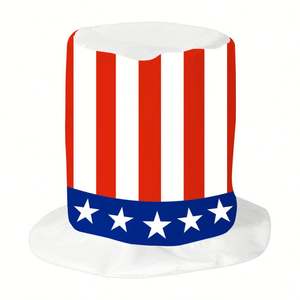 Sombrero Personalizable para el Día de la Independencia Americana 2025 - Sombrero de Poliéster con Diseño Patriótico para Fiestas y Eventos - Product Image 4