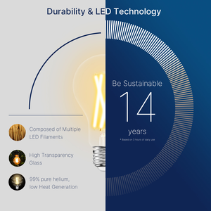 ए 21/ए 67 स्पष्ट एलईडी लाइट बल्ब 2700k 1600lm 12W के बराबर 100w फिलामेंट e26 A110v अल्ट्रा उज्ज्वल dimmable - Product Image 3