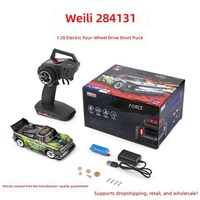 284131 Weili Camion électrique à quatre roues motrices, échelle 1:28, voiture de course RC à dérive, télécommande sans fil, utilisation en intérieur, plastique