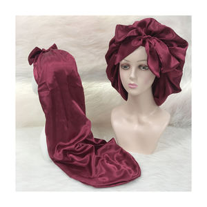 ผ้าพันคอผ้าไหมทำจากผม,หมวกคลุมผมยาวขนาดใหญ่พร้อมเนคไทและแบนด์ดีไซเนอร์สก๊อตฝากระโปรงหน้าร้าน - Product Image 6