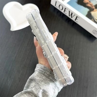 Coque de téléphone transparente de luxe 3D Cœur d'amour, étui de protection tendance en TPU pour iPhone 17 15 16 Pro Max 14 13 Pro Max