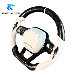 Cuir personnalisé pour <span class=keywords><strong>volant</strong></span> de voiture en fibre de carbone forgée pour Honda Accord 8ème génération Civic 8 sans airbag - Product Image 2