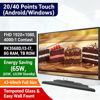 Pantalla LCD Inteligente de Señalización Digital Personalizada de 43/49/55/65 Pulgadas con Montaje en Pared IP65, Pantalla Publicitaria para Tiendas Minoristas, Gráficos y Animaciones