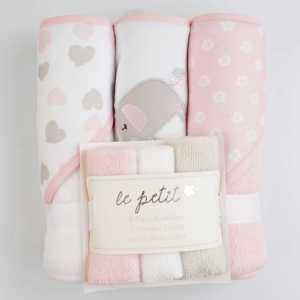 Prix bon marché <span class=keywords><strong>Bain</strong></span> à capuche Bébé Infantile Microfibre Serviette éponge <span class=keywords><strong>Poncho</strong></span> 6pc <span class=keywords><strong>Bain</strong></span> Ensemble Serviette à capuche - Product Image 1