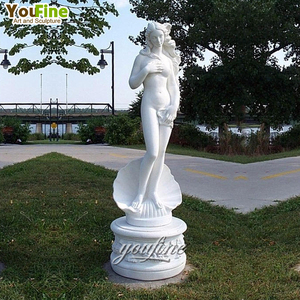 Estatua de mármol para chica desnuda, escultura de tamaño real para jardín al aire libre, nacimiento de <span class=keywords><strong>Venus</strong></span> - Product Image 1