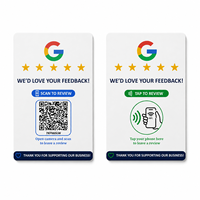Google Bewertungskarte NFC QR-Code PVC Tap-to-Review Geschäftsstandard CR80 Digitaler Tragbarer Brieftaschen-Ausweishalter Großpackung Einfach
