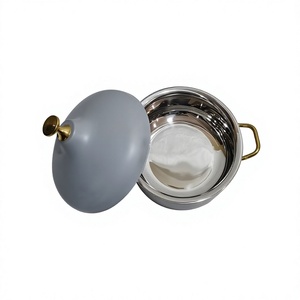 Plat de service en acier inoxydable au design fabuleux pour marmite de forme ronde de qualité supérieure pour la cuisine - Product Image 1