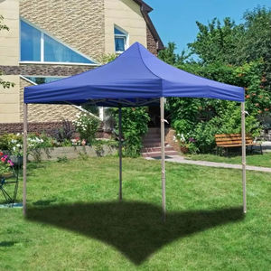 Tente pliante légère certifiée ISO CE, verte et jaune, 2x2 mètres, en tissu enduit PVC pour événements - Product Image 1