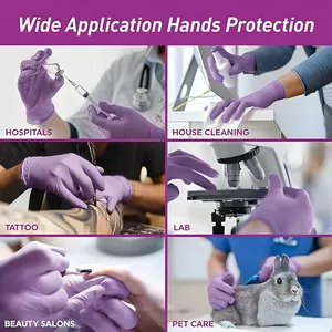 10-100pcs Disposable Purple Nitrile <b>Gloves</b> Latex Free <b>Waterproof</b> UV Plastic for Kitchen Food Processing Beauty Salon - Product Image 6