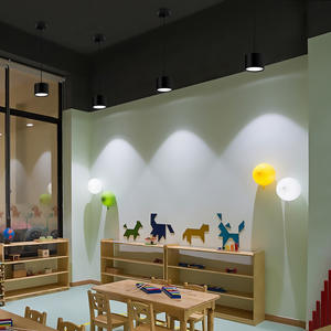 Lampadario Moderno a Sospensione Cilindrico, Lampada a Soffitto per Corridoi, Faretto Sollevabile per Uffici e Centri Commerciali - Product Image 5