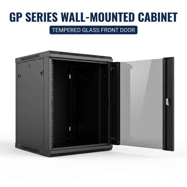 Assembled 4U/6U/9U Wall Cabinet 19 Inch Rack Mount Cold Rolled Steel Ready-to-Use Wall Mount Network Enclosure for Home Office