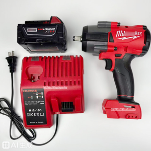 专业 DIY 密尔沃基电动冲击扳手套装 电池和充电器 18V 3400rpm 1500nm 高效无刷 1/2 英寸驱动 - Product Image 5