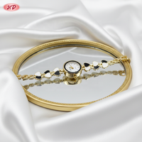Hengdian Schmuck Auffällige Goldfarbene CZ-Herz-Uhr Damenuhr Blickfang Modischer Klassiker für Nachtausgänge & Besondere Anlässe
